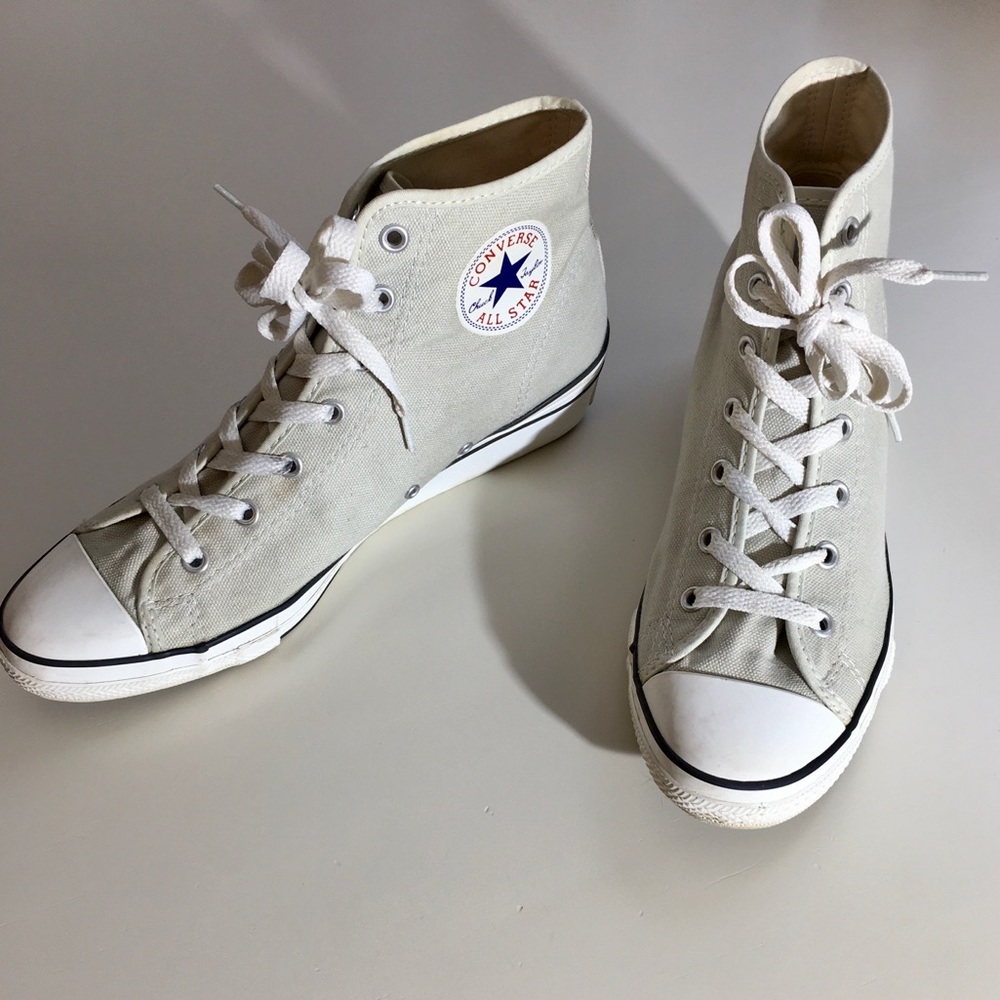 Grey Wedge Converse Sneakers